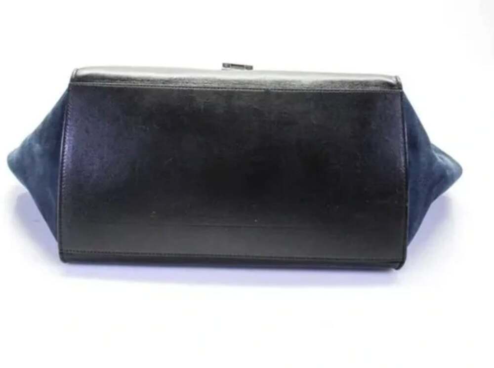 Celine Trapeze Tricolor Leather and Suede Handbag - Picture 6 of 11